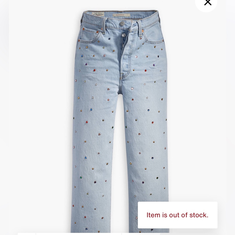 RIBCAGE STRAIGHT ANKLE STUDDED WOMEN'S JEANS